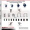 Service Caster 3 Inch 316SS Solid Poly Swivel 1-3/4 Inch Expanding Stem Caster Set Brake SCC SCC-SS316EX20S314-SPUS-TLB-134-4 - alternate 2